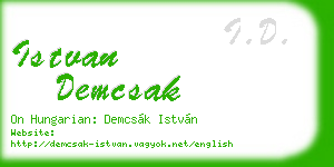 istvan demcsak business card