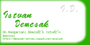 istvan demcsak business card